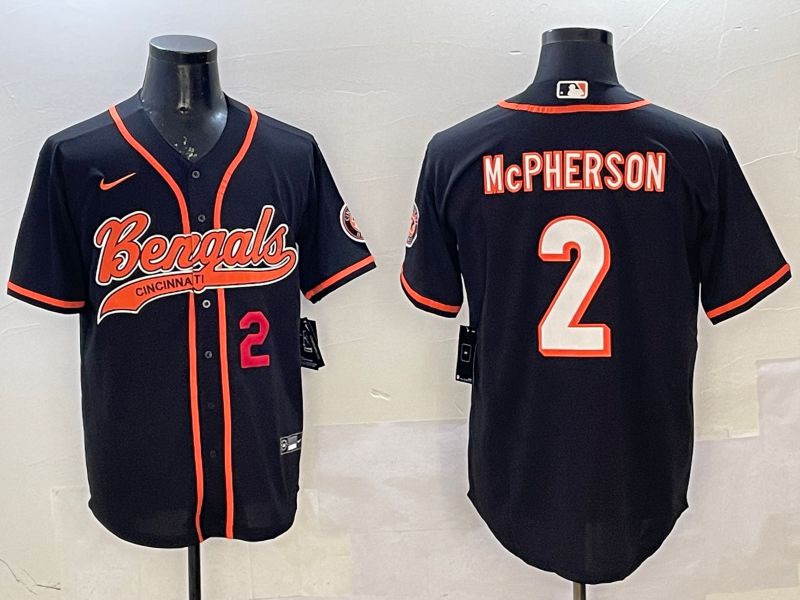 Men Cincinnati Bengals #2 Mcpherson Black Joint Name 2025 Nike Limited NFL Jersey style 4->cincinnati bengals->NFL Jersey